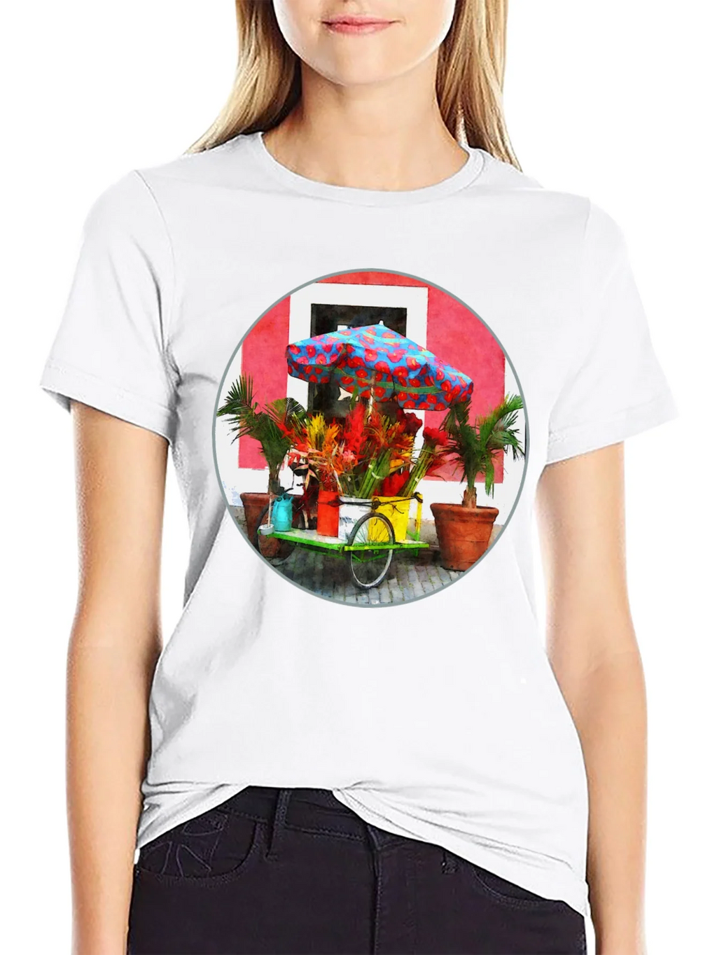 Tropical Flower Cart Graphic Tee product image 8