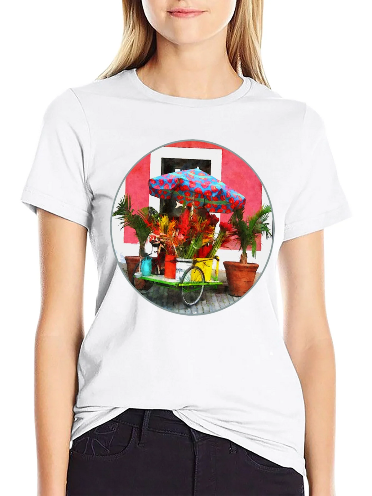 Tropical Flower Cart Graphic Tee product image 8