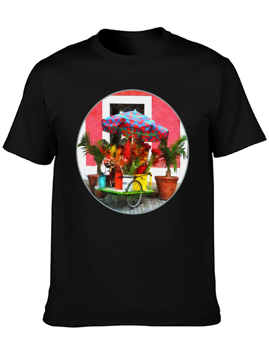 Tropical Flower Cart Graphic Tee product image 3