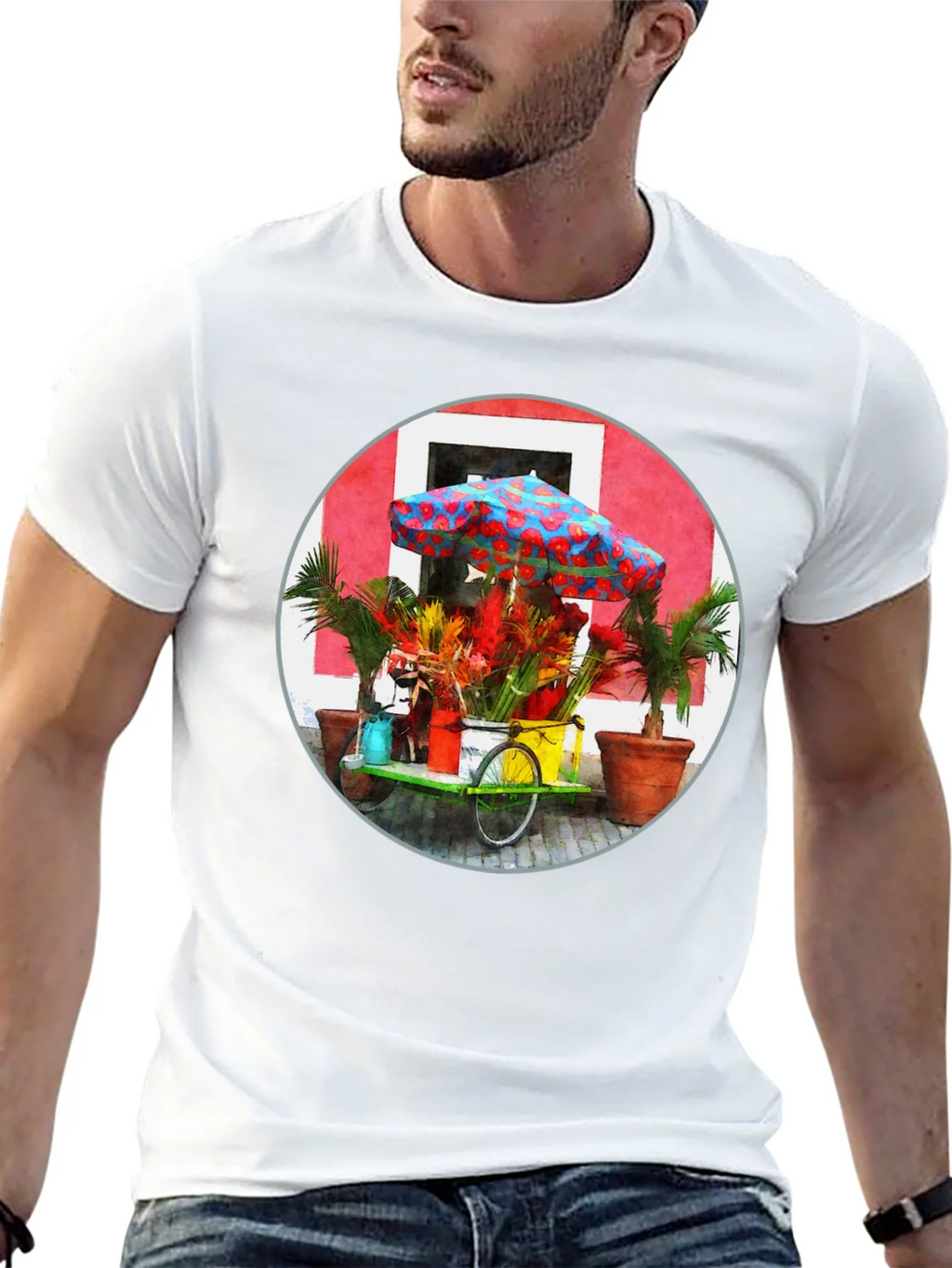 Tropical Flower Cart Graphic Tee product image 11