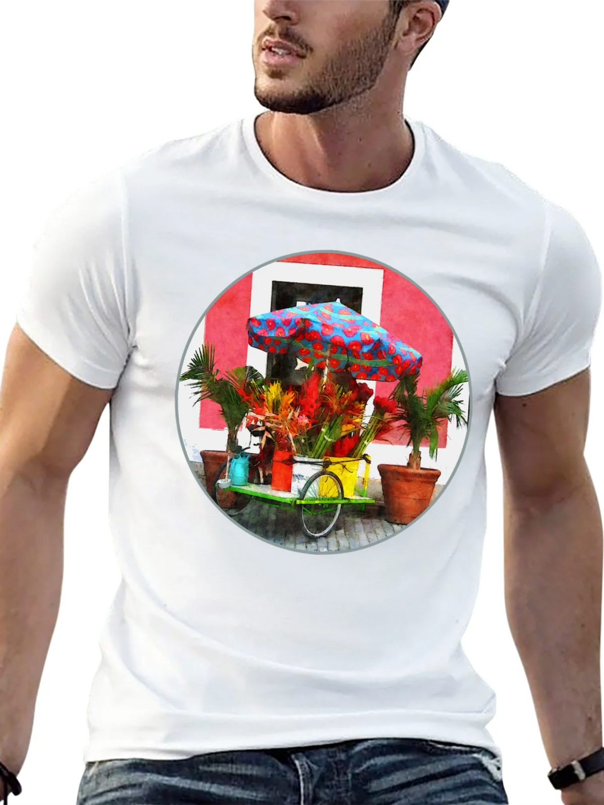 Tropical Flower Cart Graphic Tee product image 11