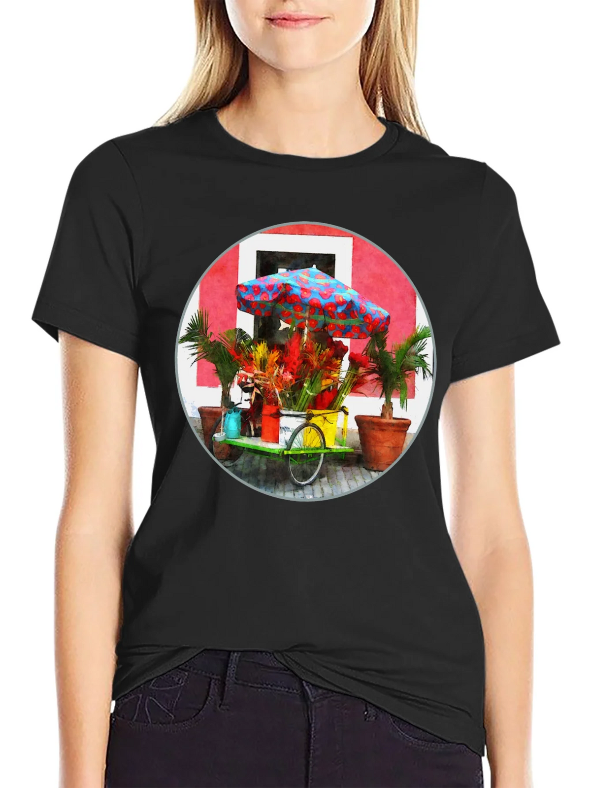 Tropical Flower Cart Graphic Tee product image 2
