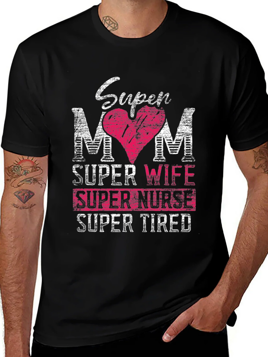 Super Mom Wife Nurse Tired T-Shirt product image 1