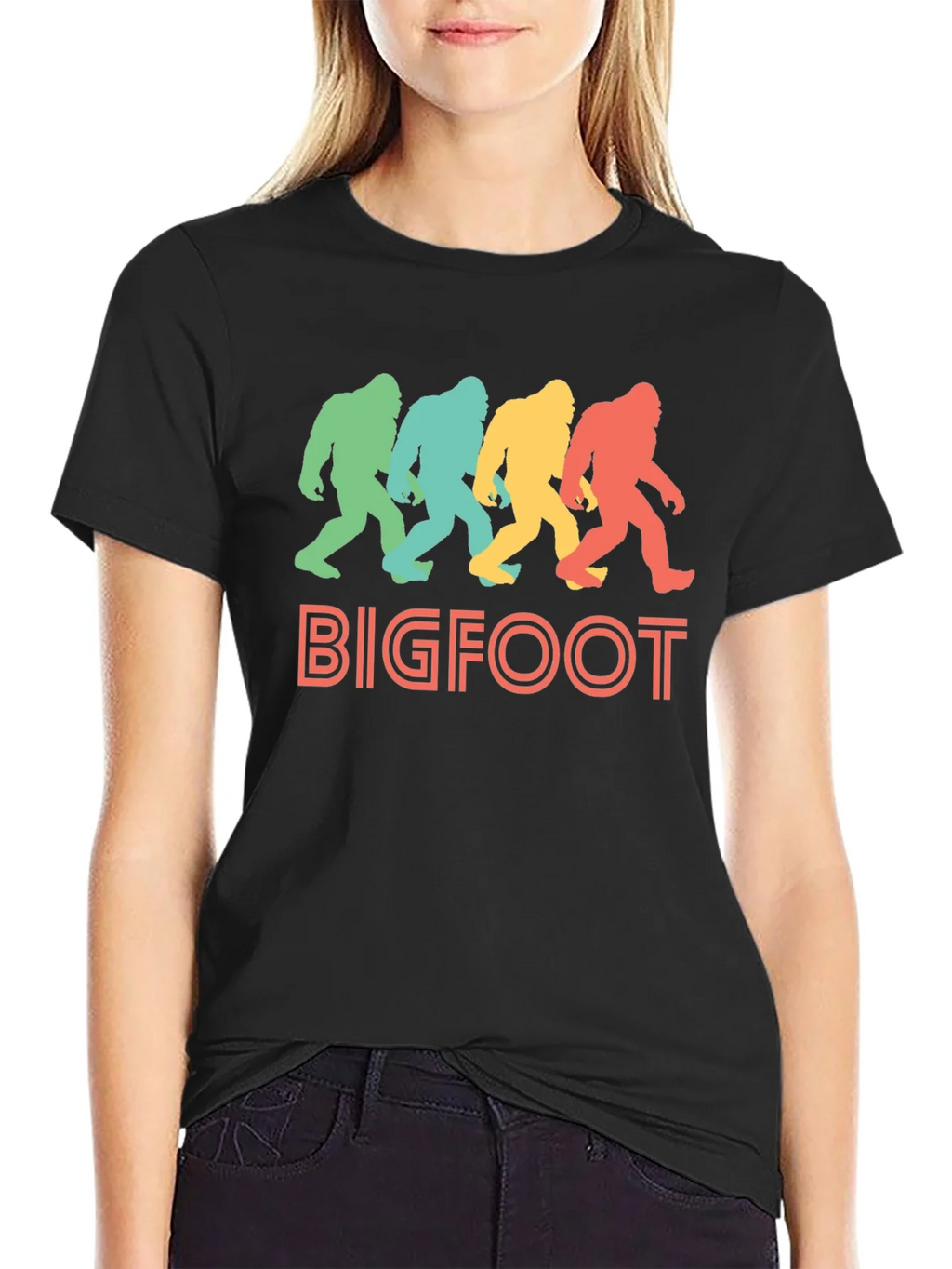 Retro Bigfoot T-Shirt - Sasquatch Silhouette Tee product image 2