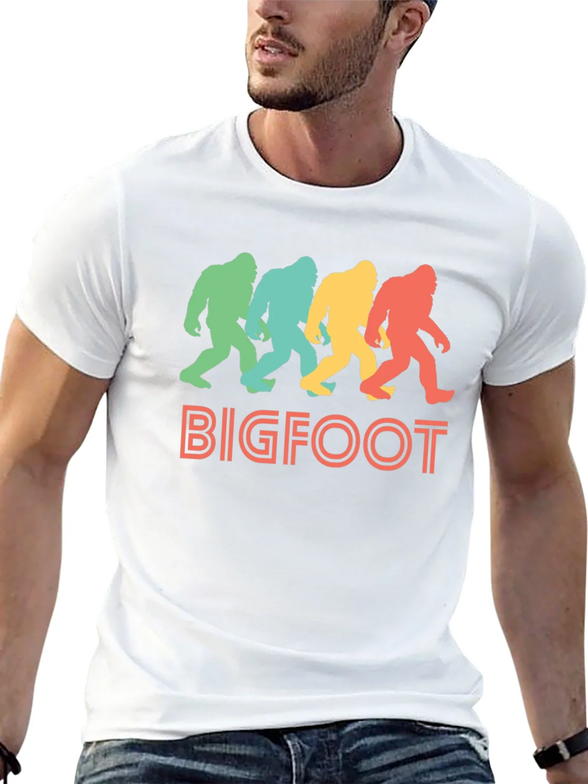 Retro Bigfoot T-Shirt - Sasquatch Silhouette Tee product image 12