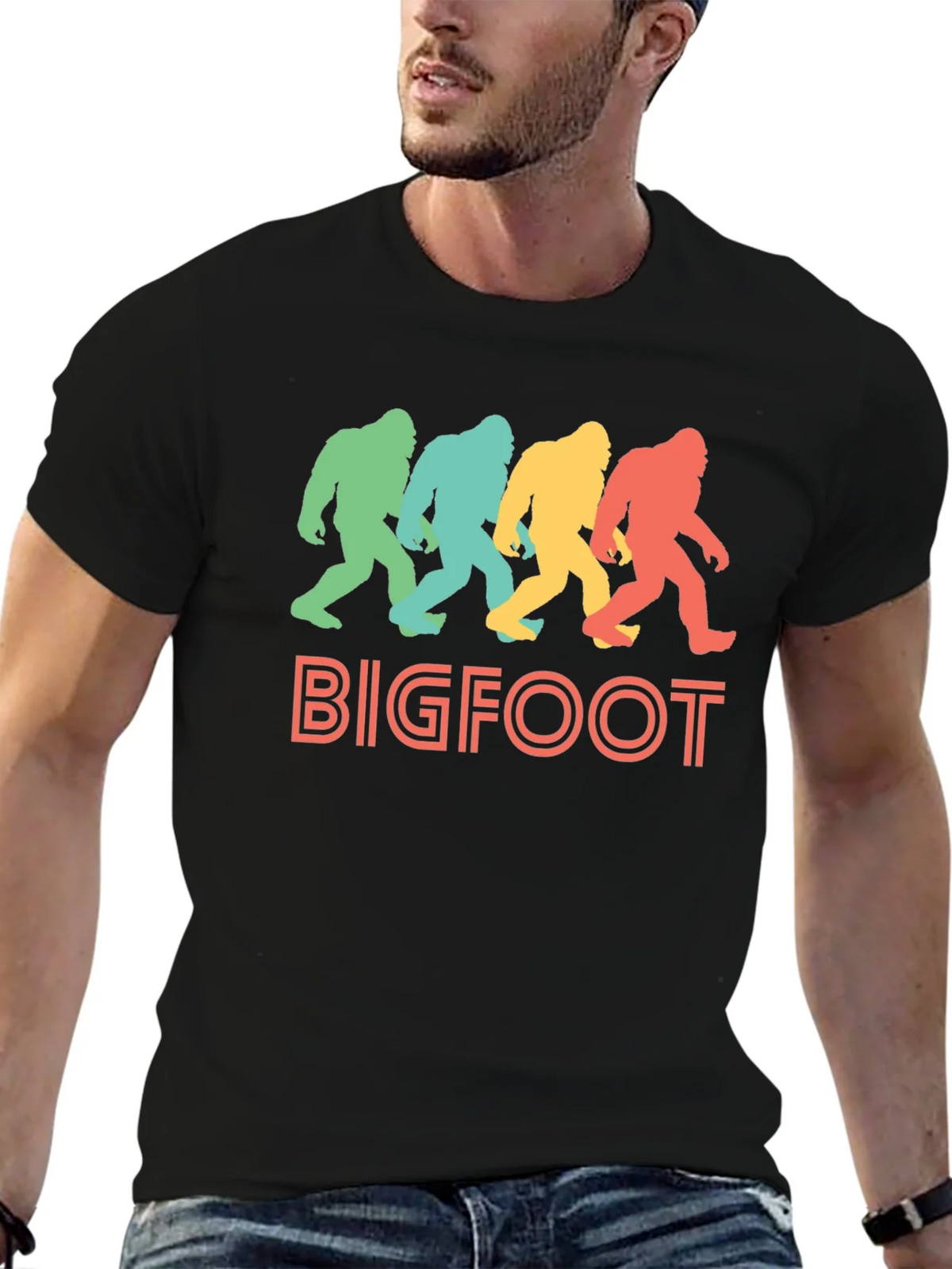 Retro Bigfoot T-Shirt - Sasquatch Silhouette Tee product image 6