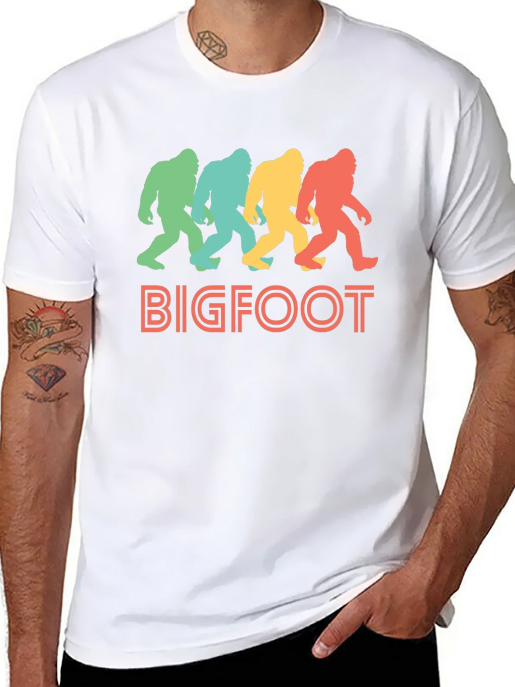 Retro Bigfoot T-Shirt - Sasquatch Silhouette Tee product image 7