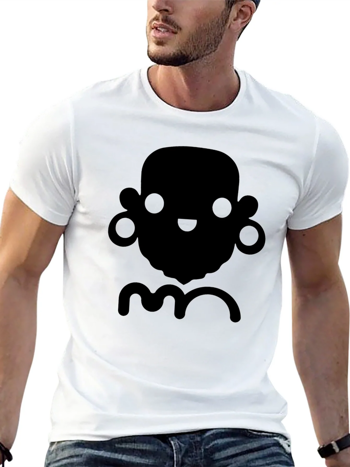 Funky Graphic Tee - Black Crew Neck Short Sleeve Shirt product image 5