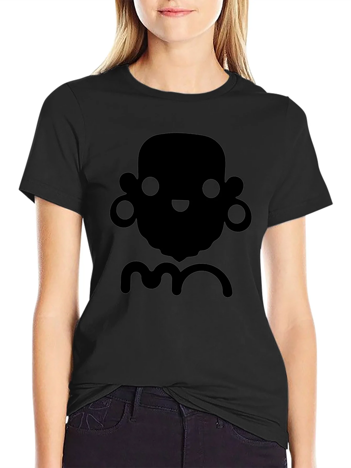 Funky Graphic Tee - Black Crew Neck Short Sleeve Shirt product image 1