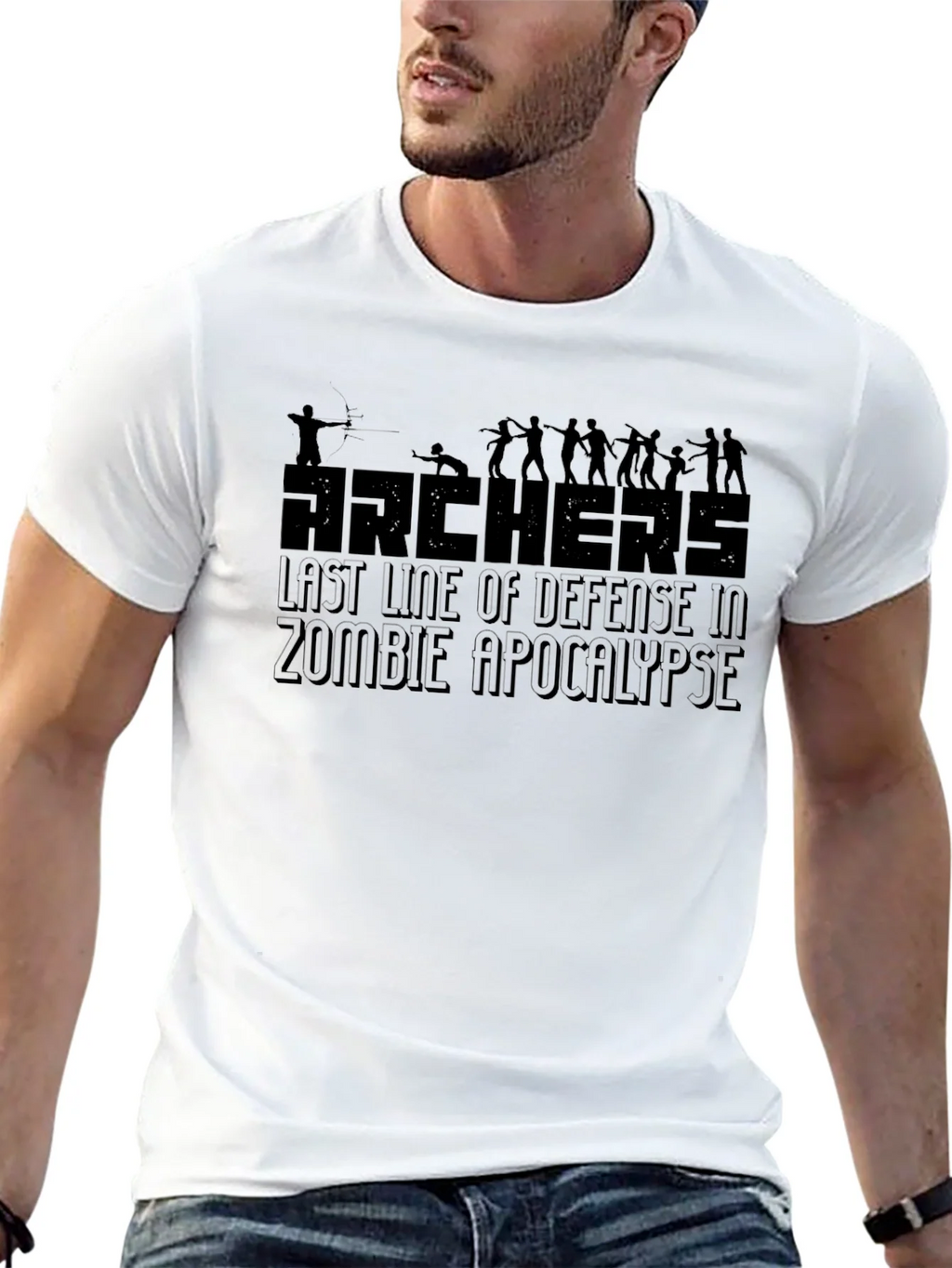 Archers Zombie Apocalypse Defense Graphic Tee product image 6