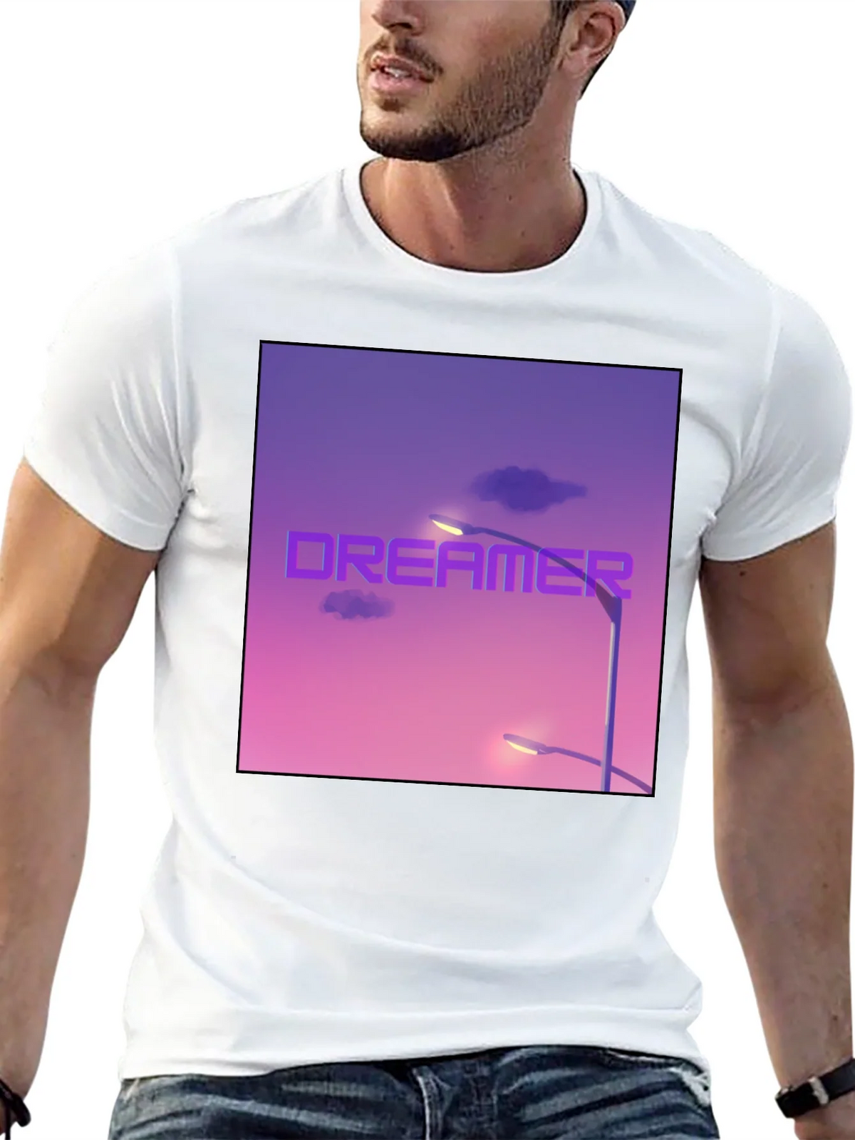 Dreamer Graphic T-Shirt - Black Cotton Tee product image 12