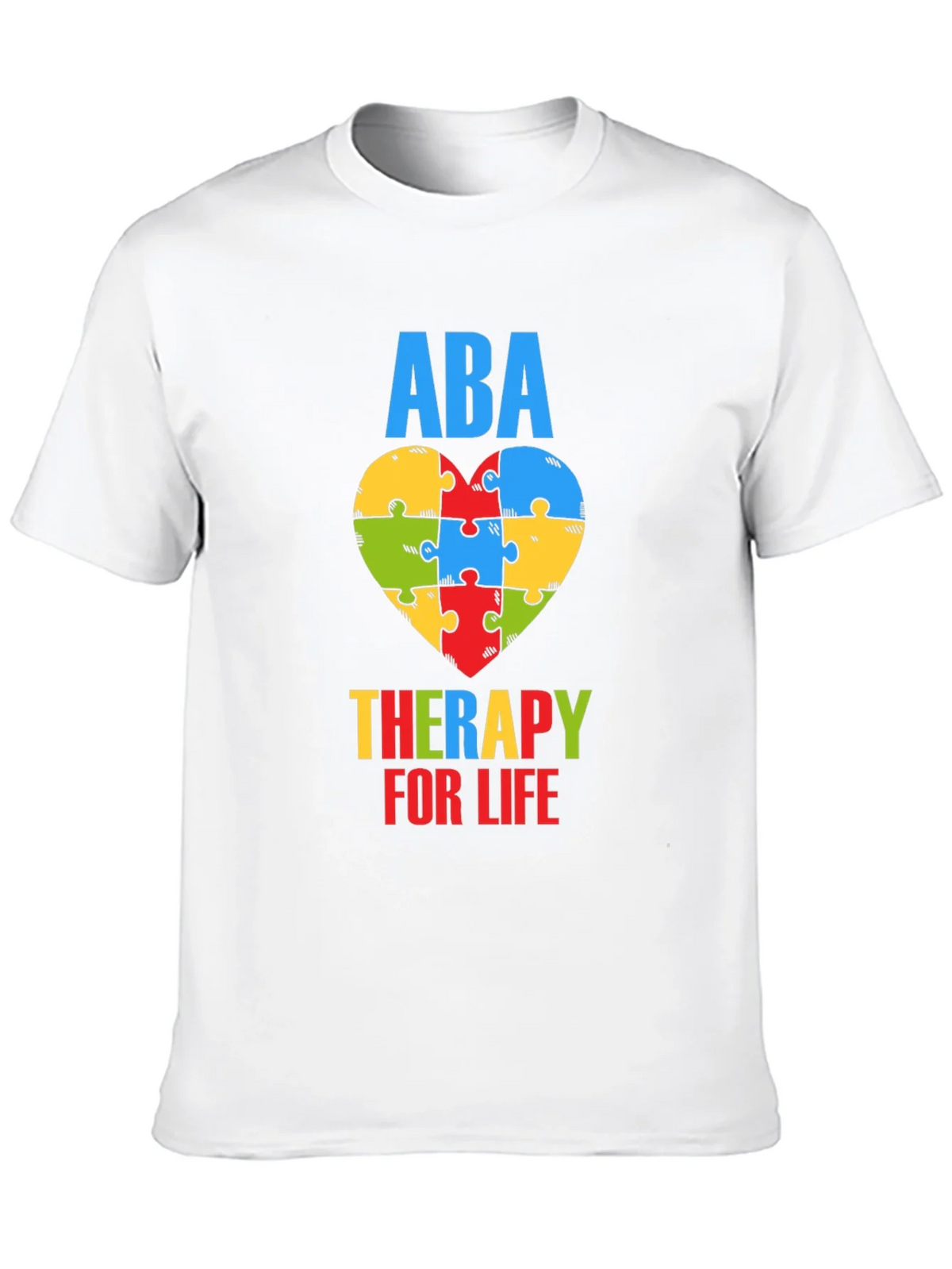ABA Therapy for Life Puzzle Heart T-Shirt product image 8