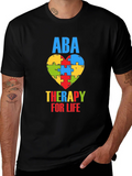 ABA Therapy for Life Puzzle Heart T-Shirt product image 1
