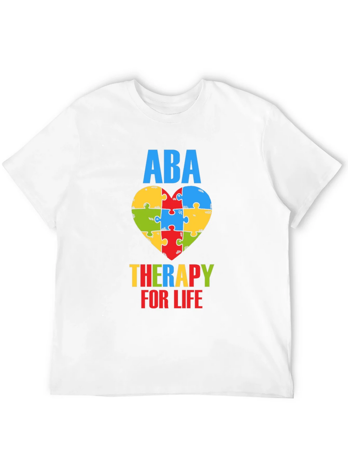 ABA Therapy for Life Puzzle Heart T-Shirt product image 10