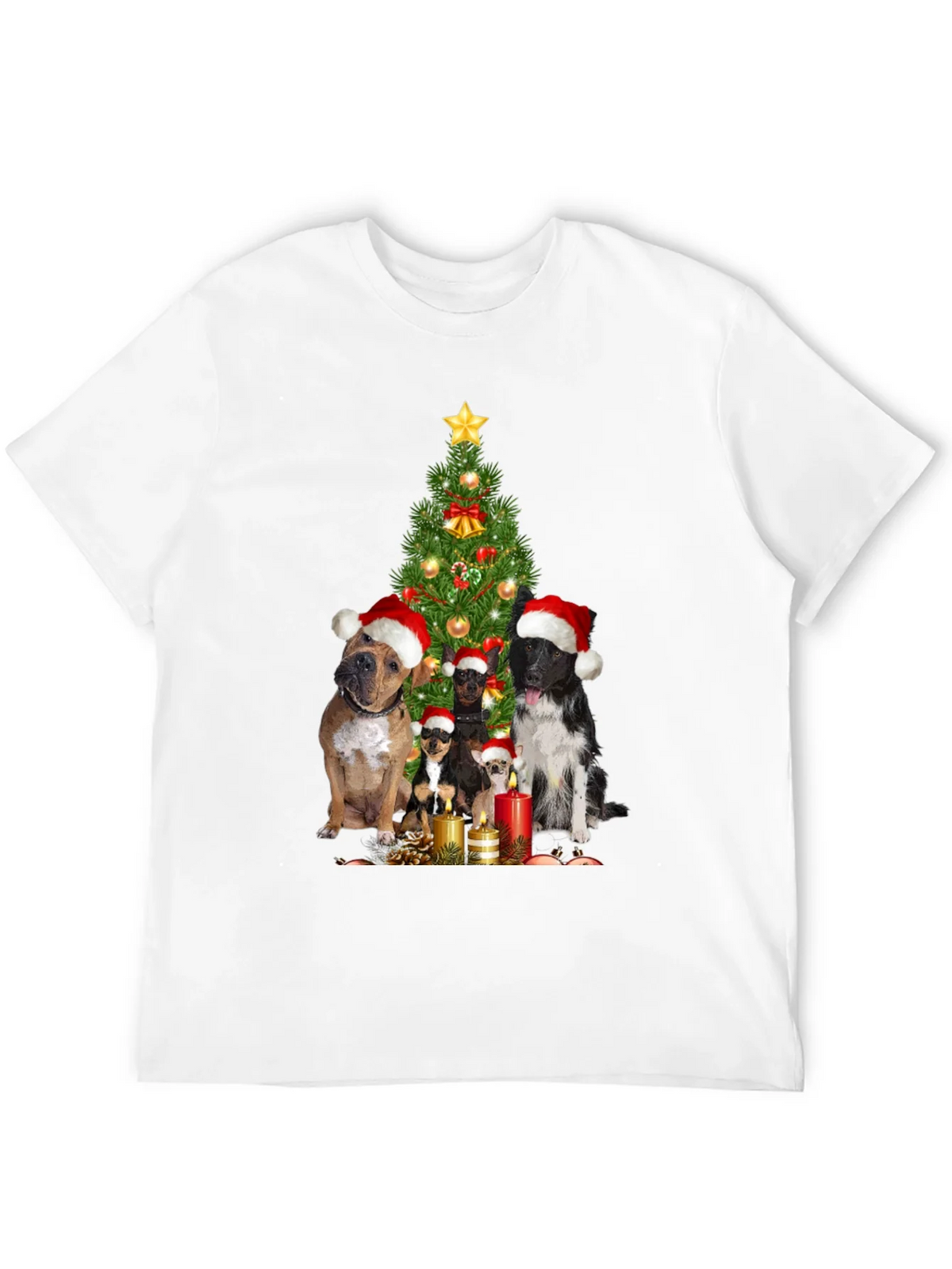 Festive Dog Christmas Tree T-Shirt