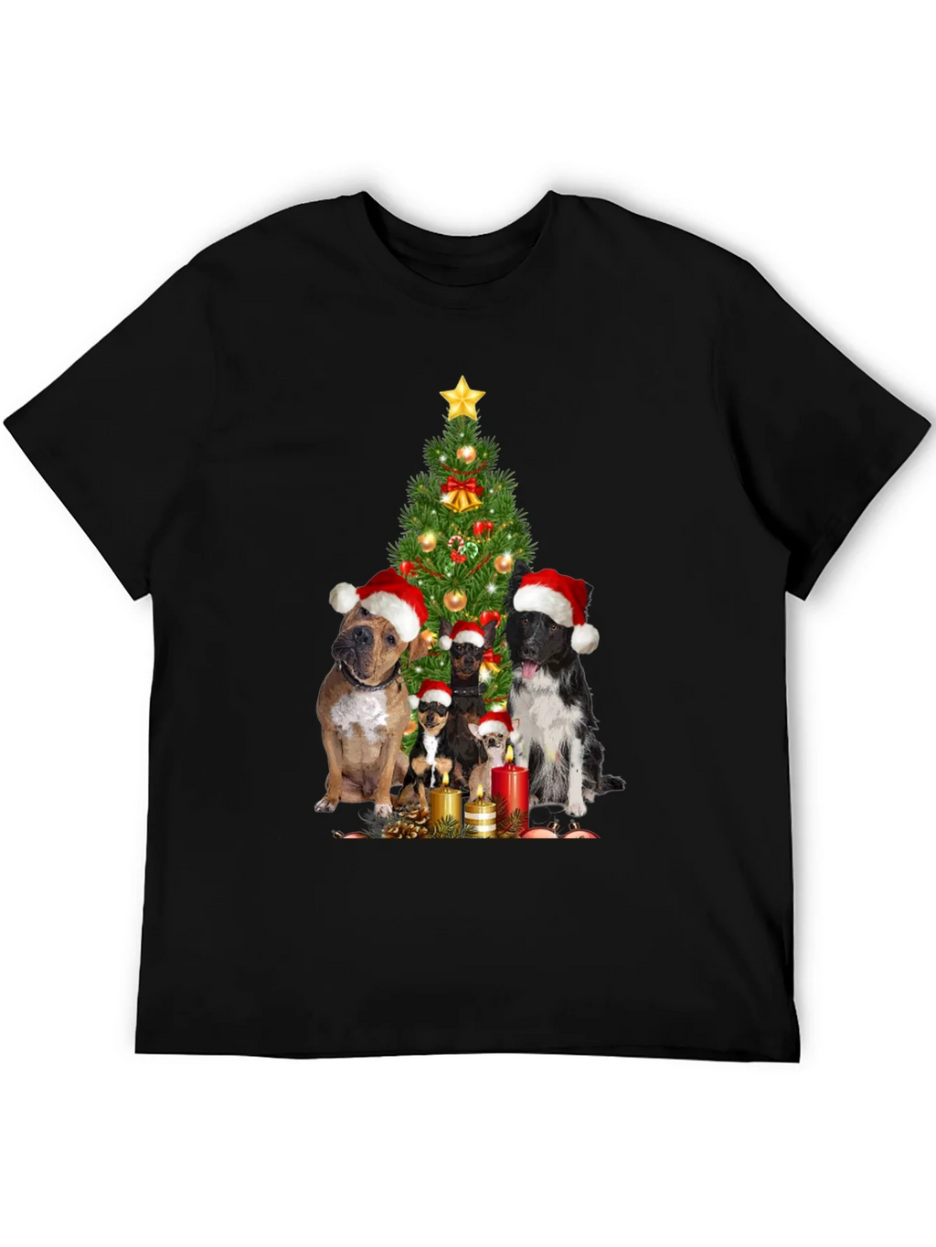 Festive Dog Christmas Tree T-Shirt