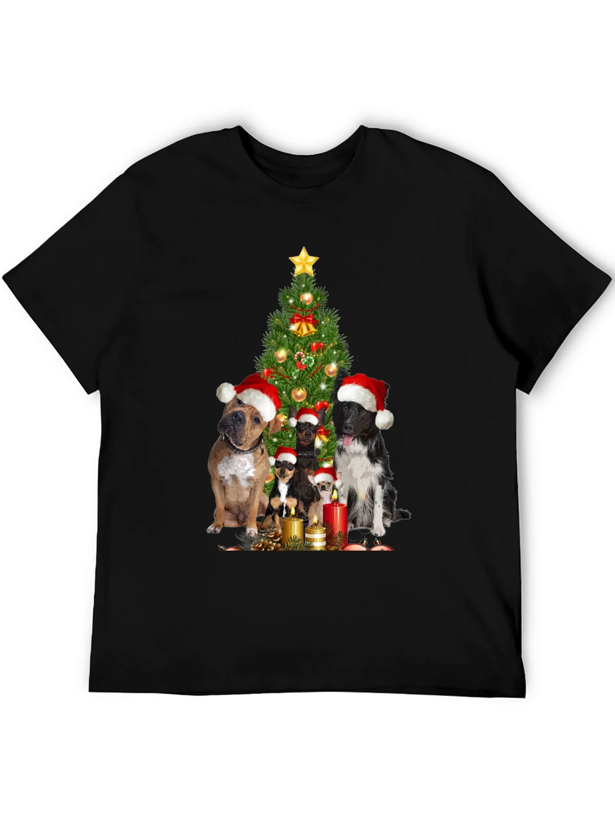 Festive Dog Christmas Tree T-Shirt