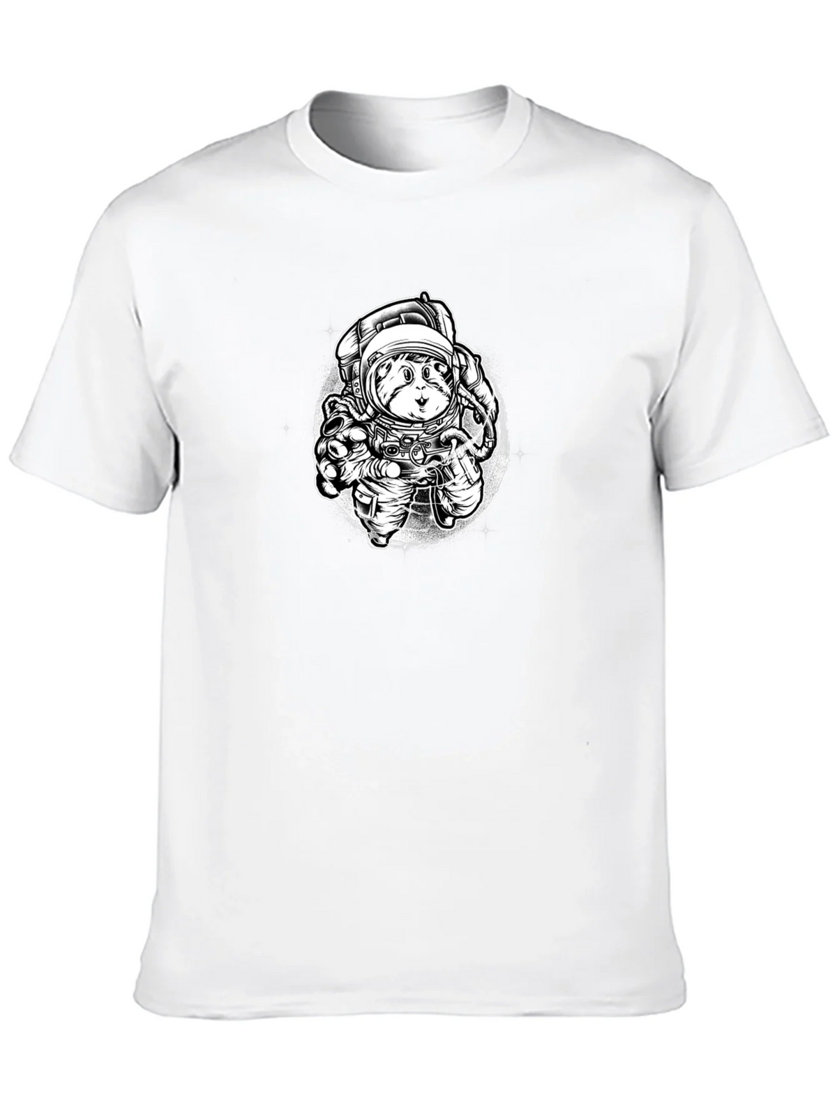 Astronaut Cat Graphic Tee - Black Cotton Blend product image 9