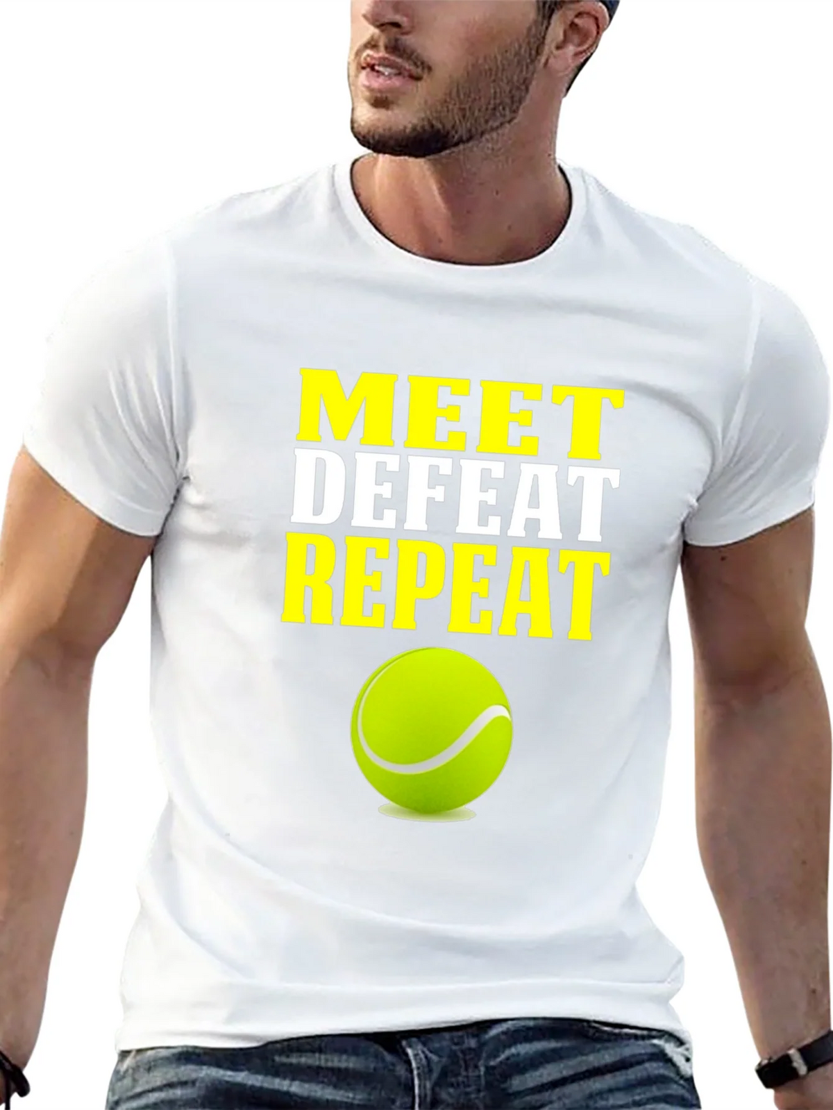 Meet Defeat Repeat Tennis T-Shirt product image 12