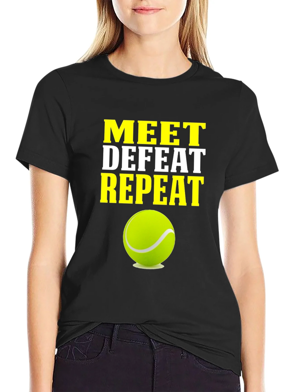 Meet Defeat Repeat Tennis T-Shirt product image 2