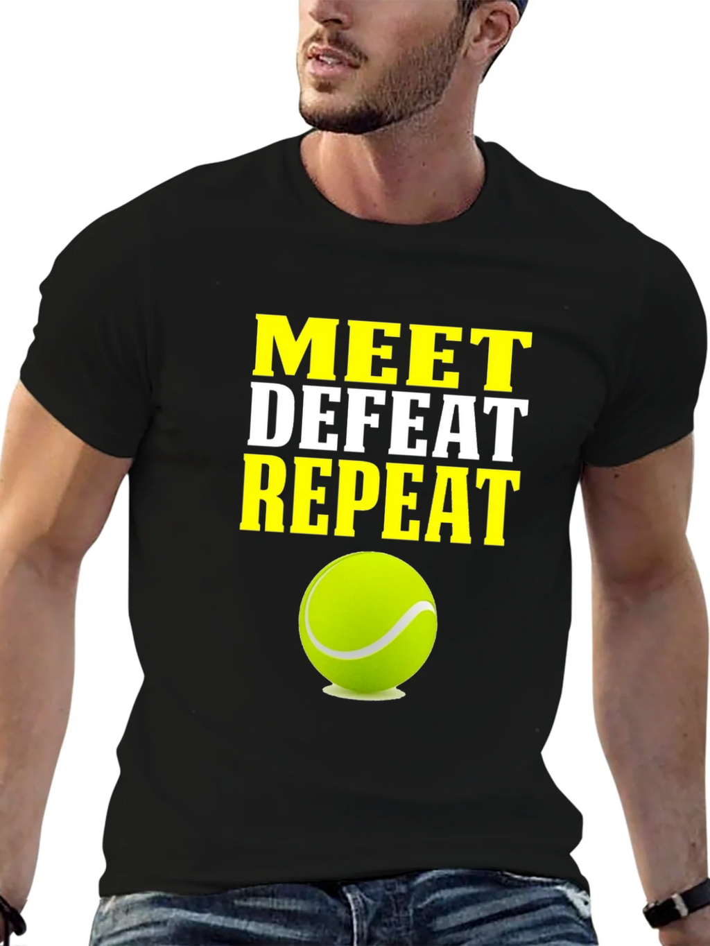 Meet Defeat Repeat Tennis T-Shirt product image 6