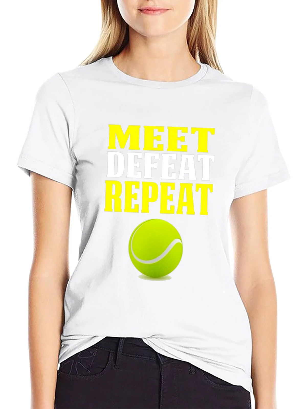Meet Defeat Repeat Tennis T-Shirt product image 8