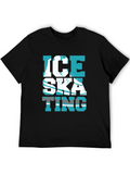 Ice Skating Graphic T-Shirt - Sporty Black Tee product image 1
