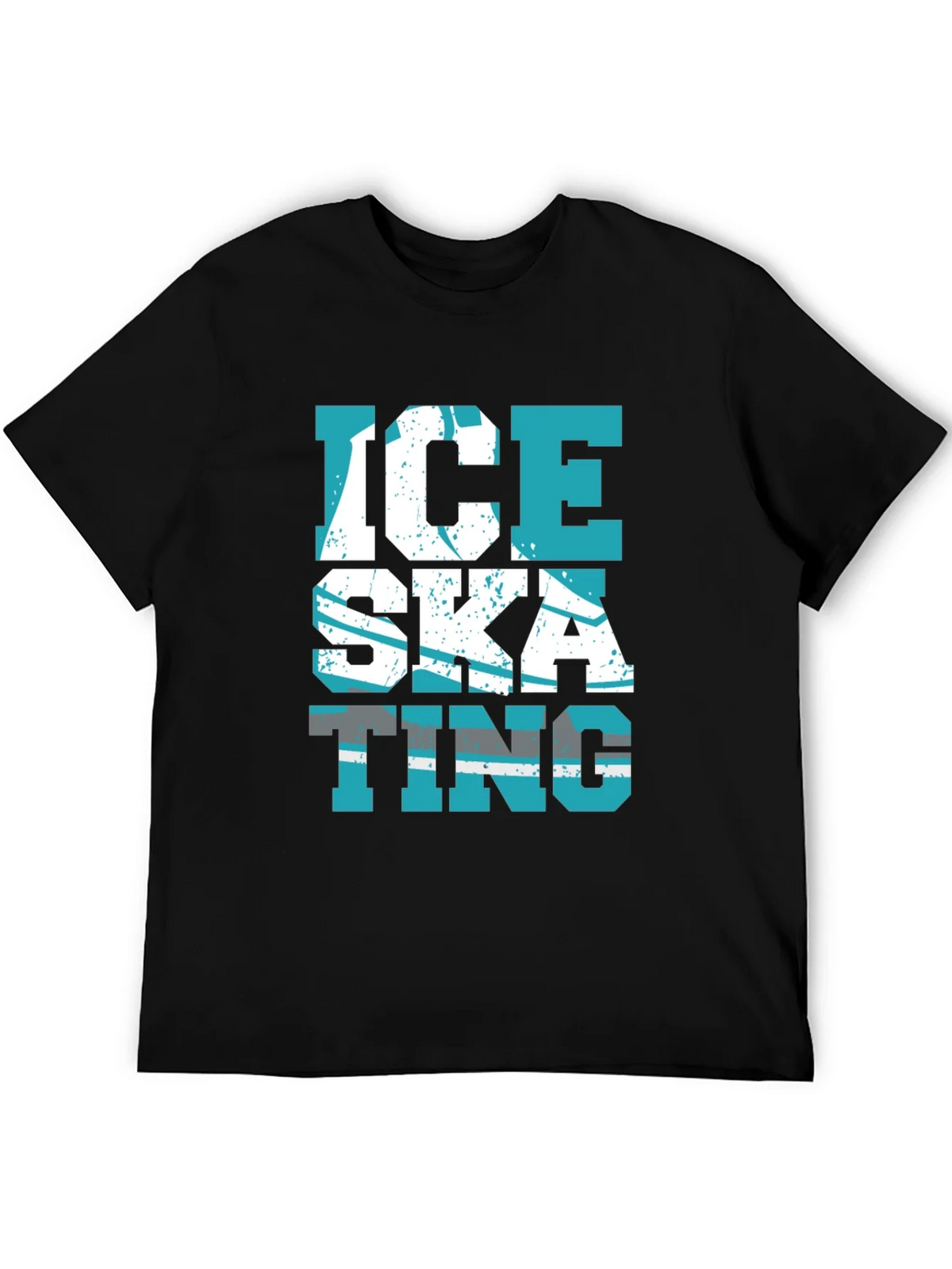Ice Skating Graphic T-Shirt - Sporty Black Tee product image 1