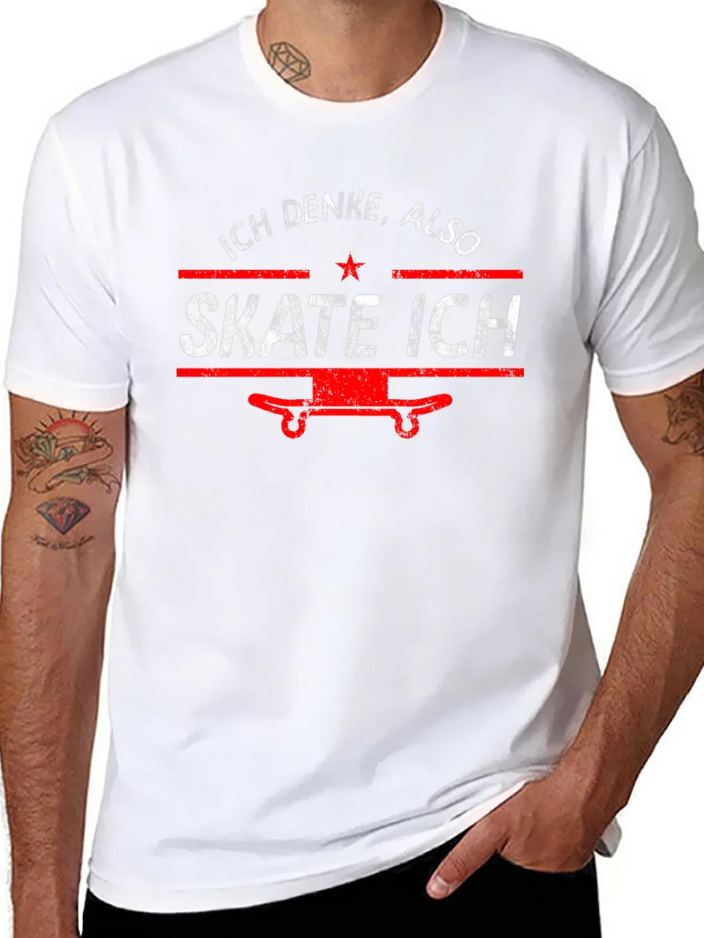Ich Denke Also Skate T-Shirt product image 7