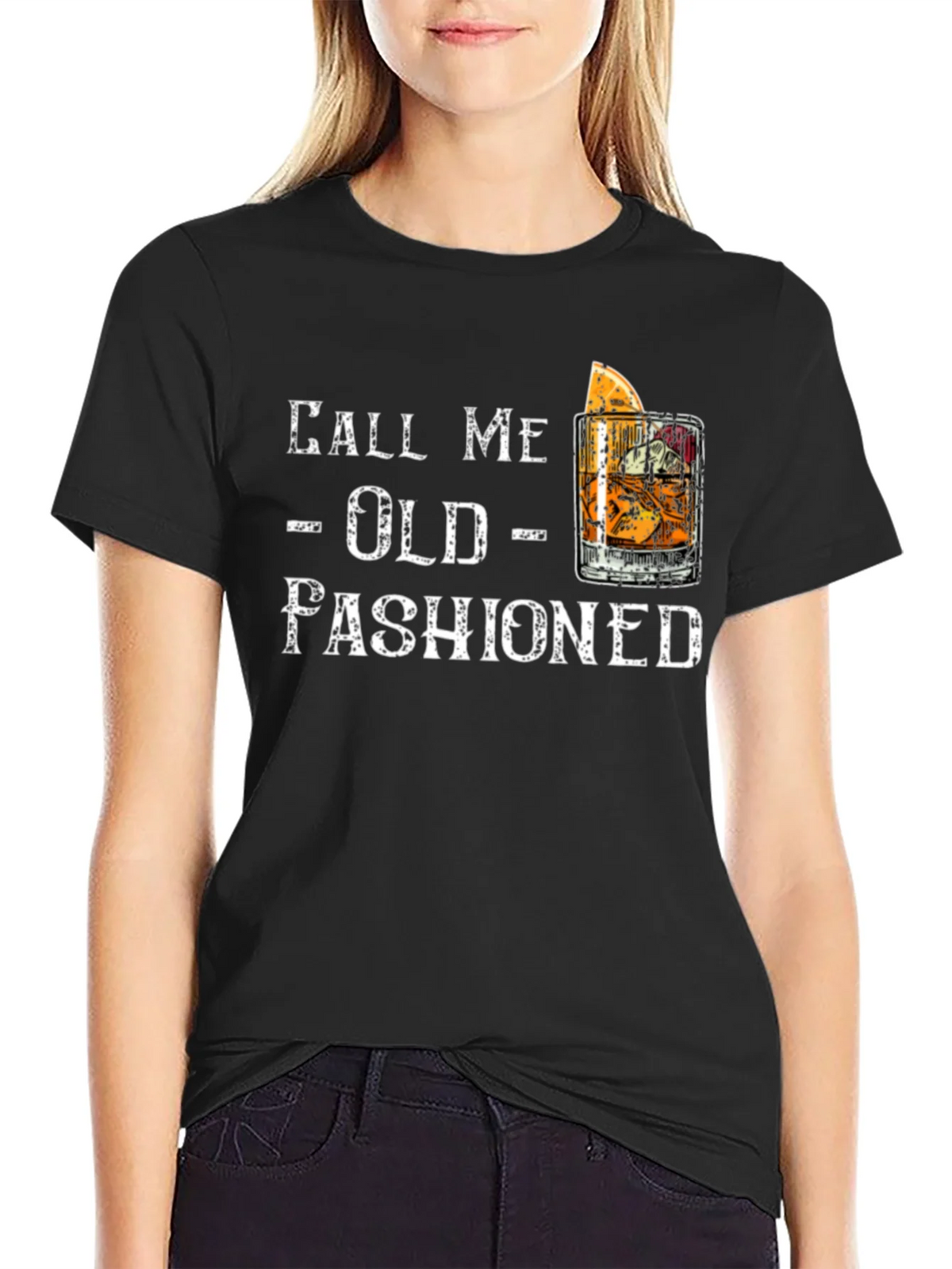 Call Me Old Fashioned Graphic Tee - Black product image 2