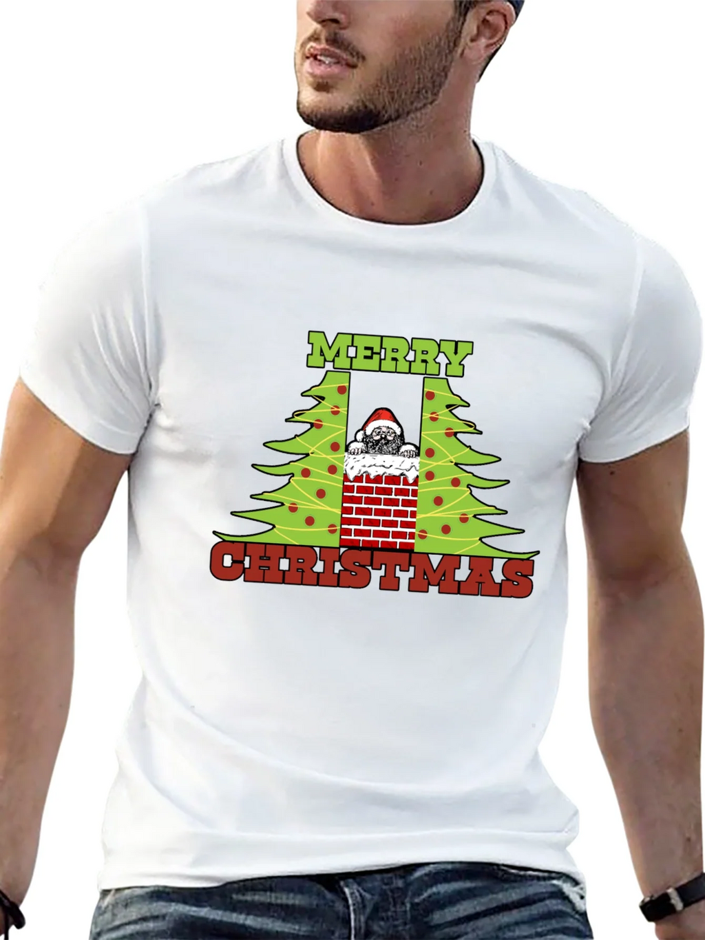 Merry Christmas Dog Chimney T-Shirt