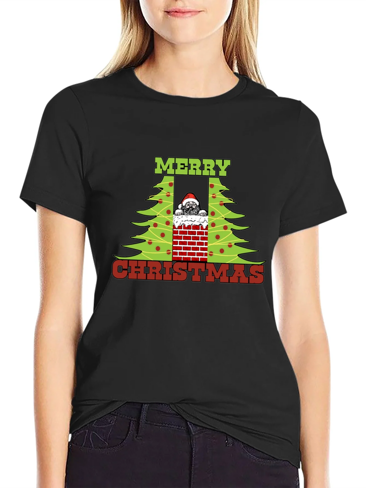 Merry Christmas Dog Chimney T-Shirt