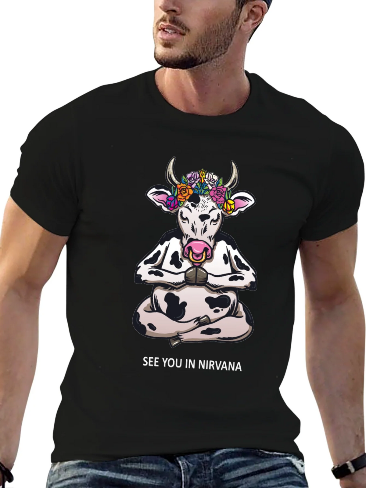 Yoga Cow T-Shirt - See You In Nirvana product image 3