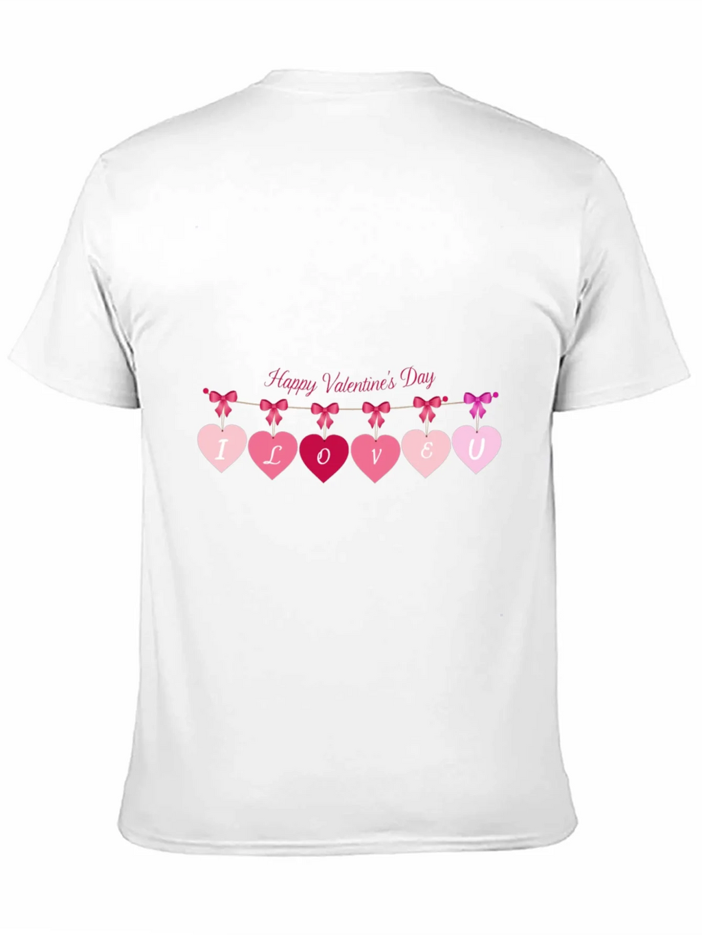 Valentines Day Heart Banner Graphic Tee product image 7