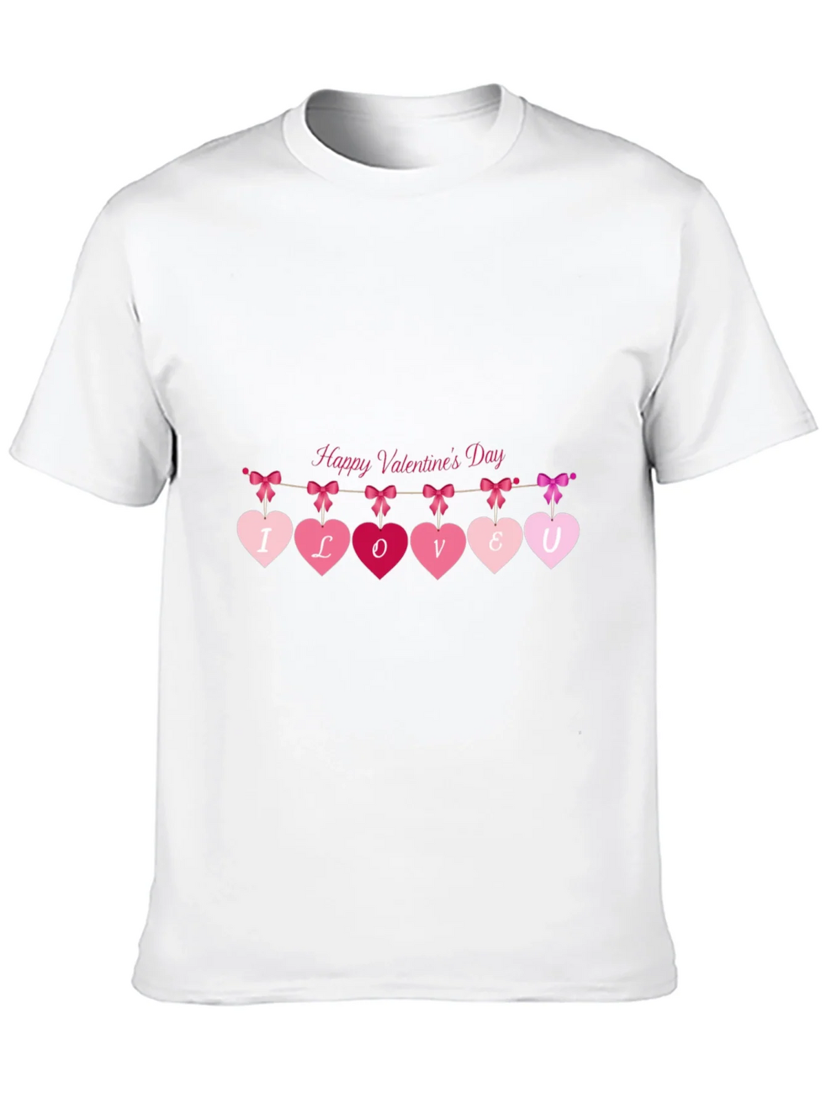 Valentines Day Heart Banner Graphic Tee product image 6