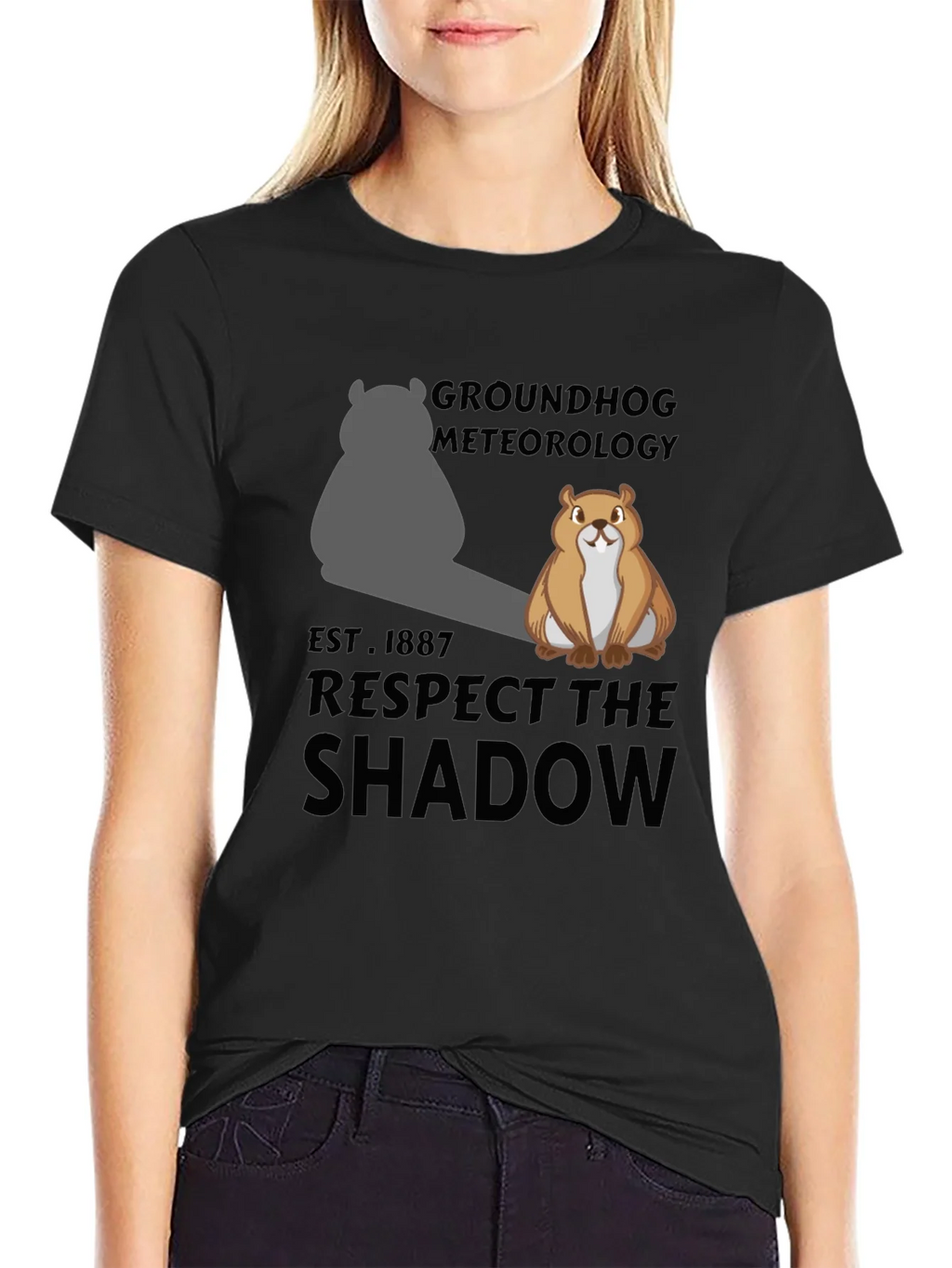Groundhog Meteorology Shadow T-Shirt product image 2