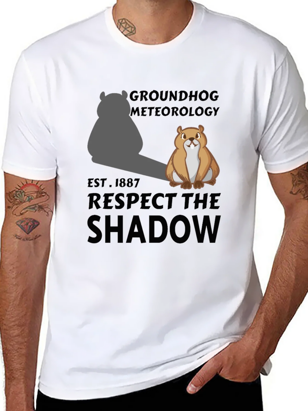 Groundhog Meteorology Shadow T-Shirt product image 4