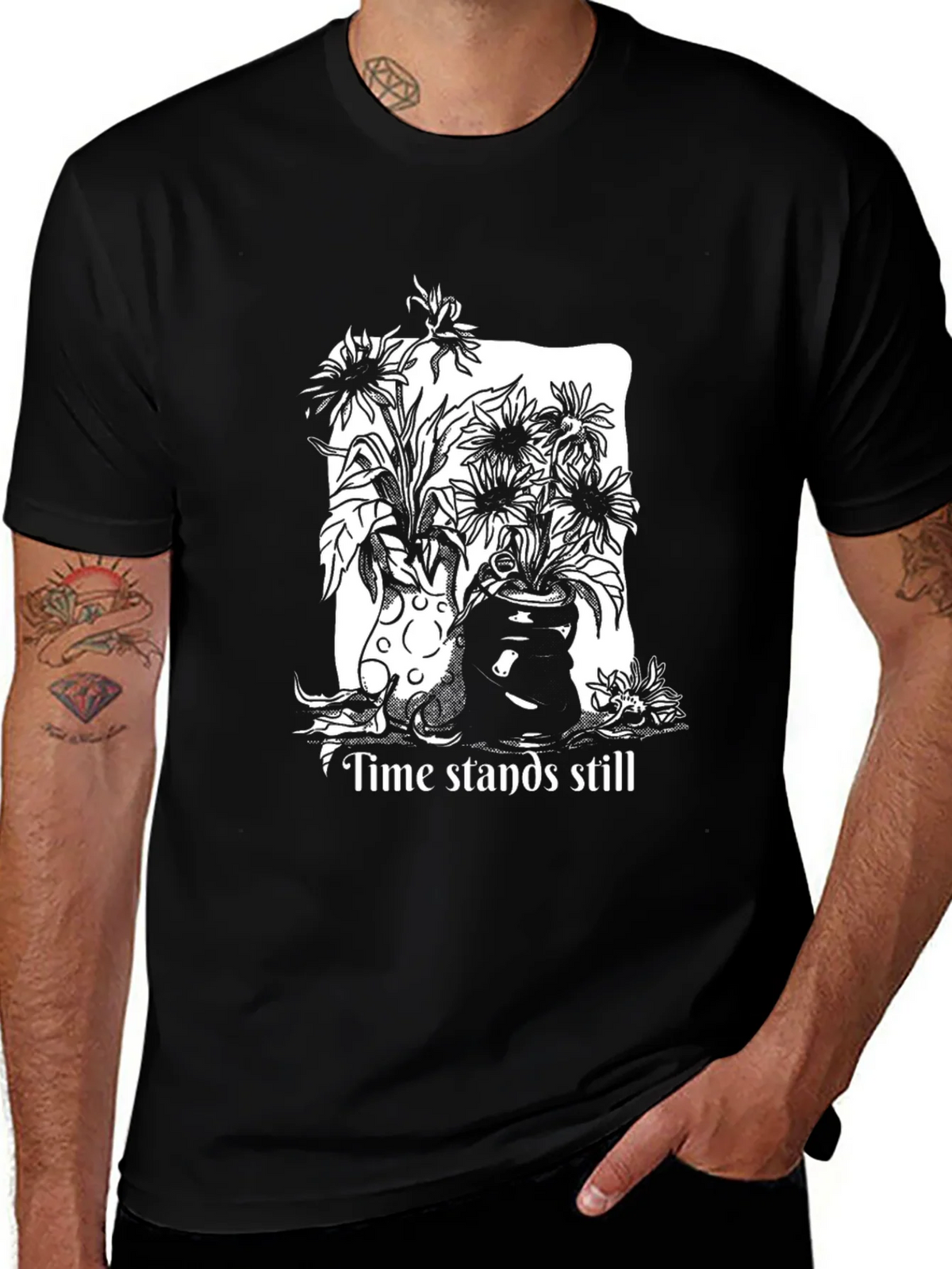 Time Stands Still Graphic Tee - Black product image 1