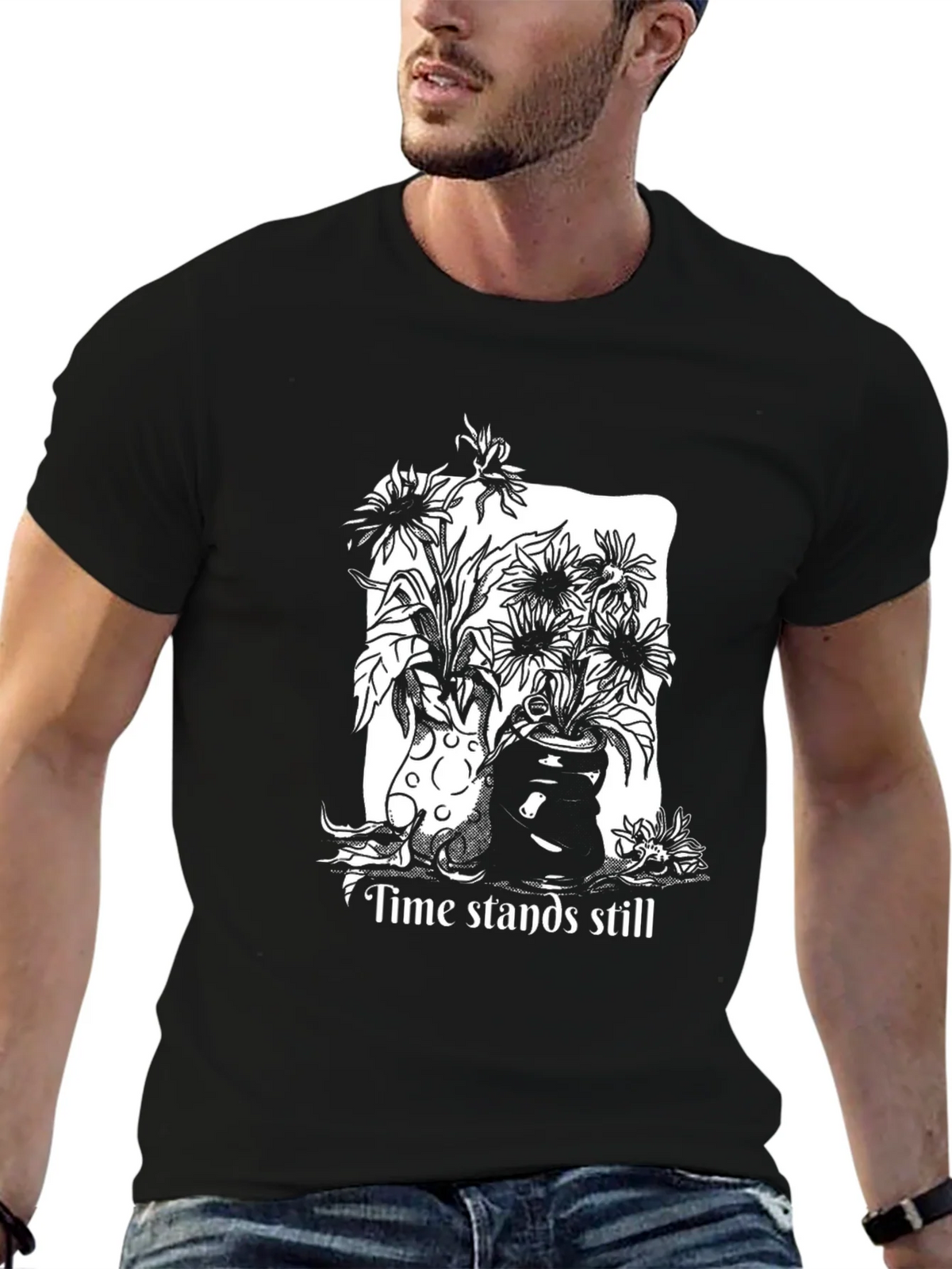 Time Stands Still Graphic Tee - Black product image 6