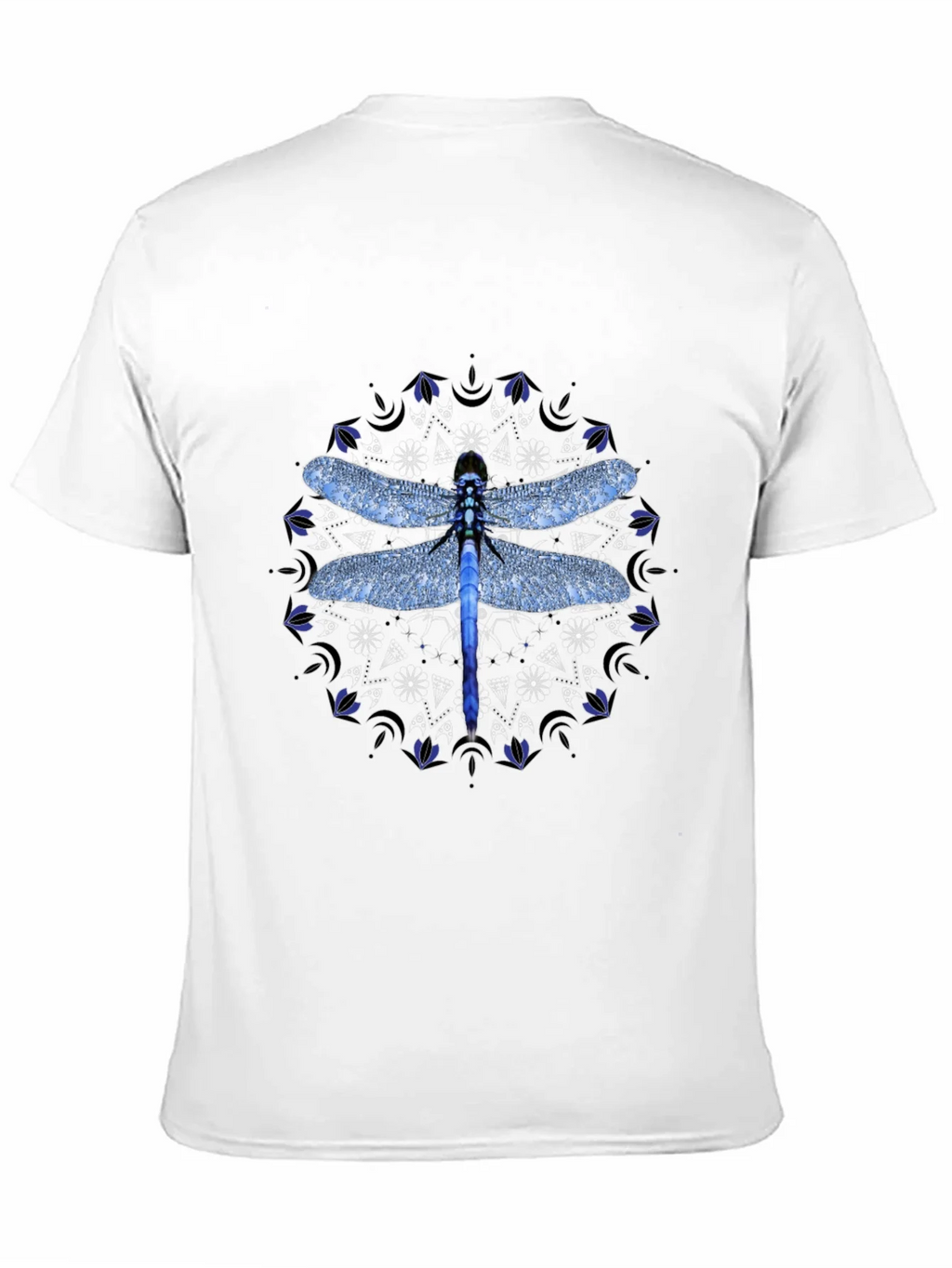 Dragonfly Mandala Graphic T-Shirt - Black product image 5