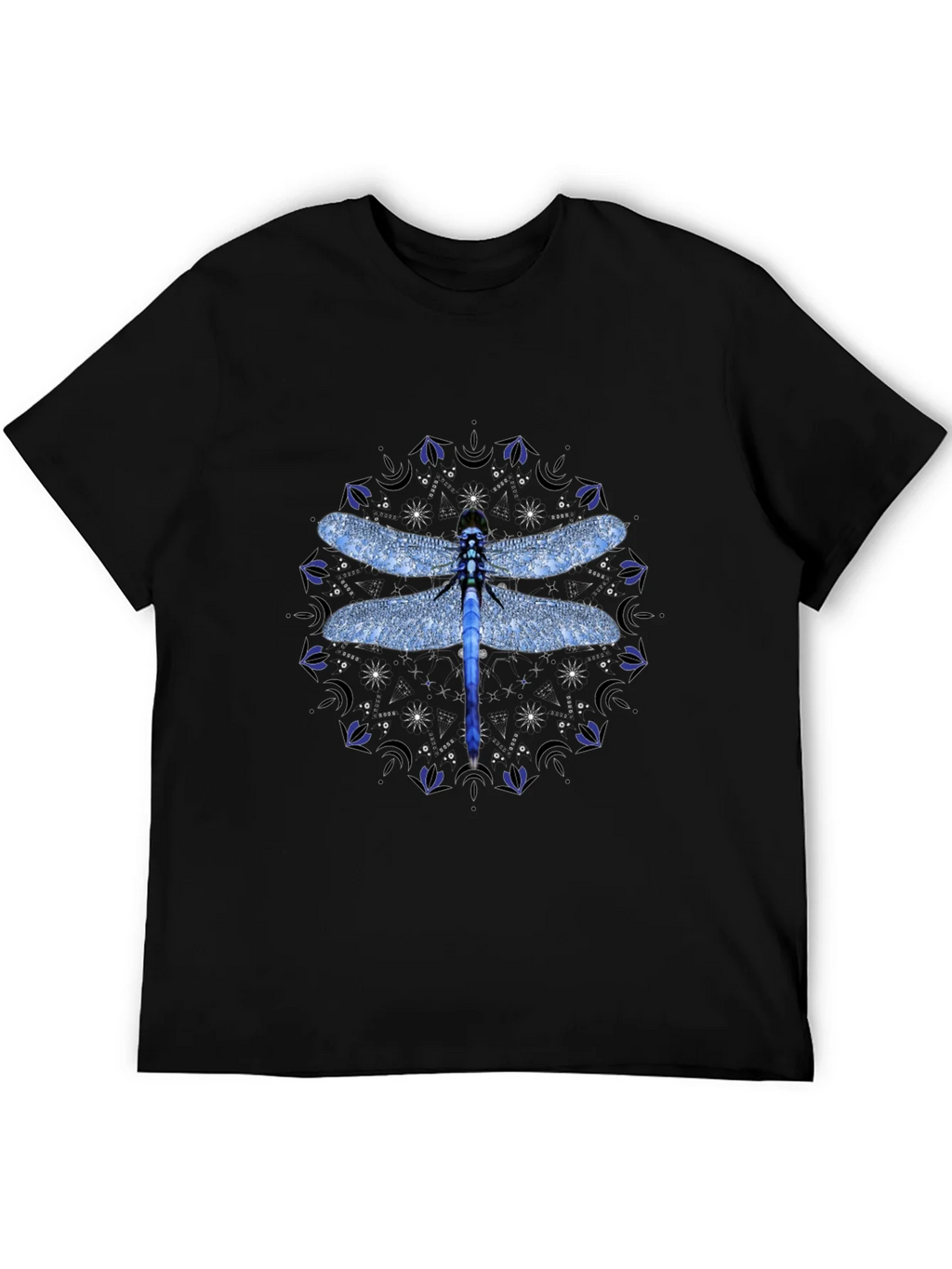 Dragonfly Mandala Graphic T-Shirt - Black product image 2