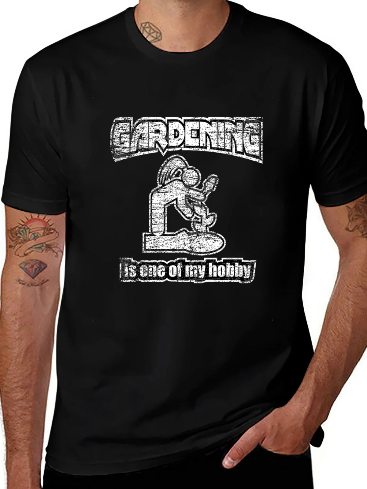 Gardening Hobby T-Shirt: Mens Black Graphic Tee product image 1
