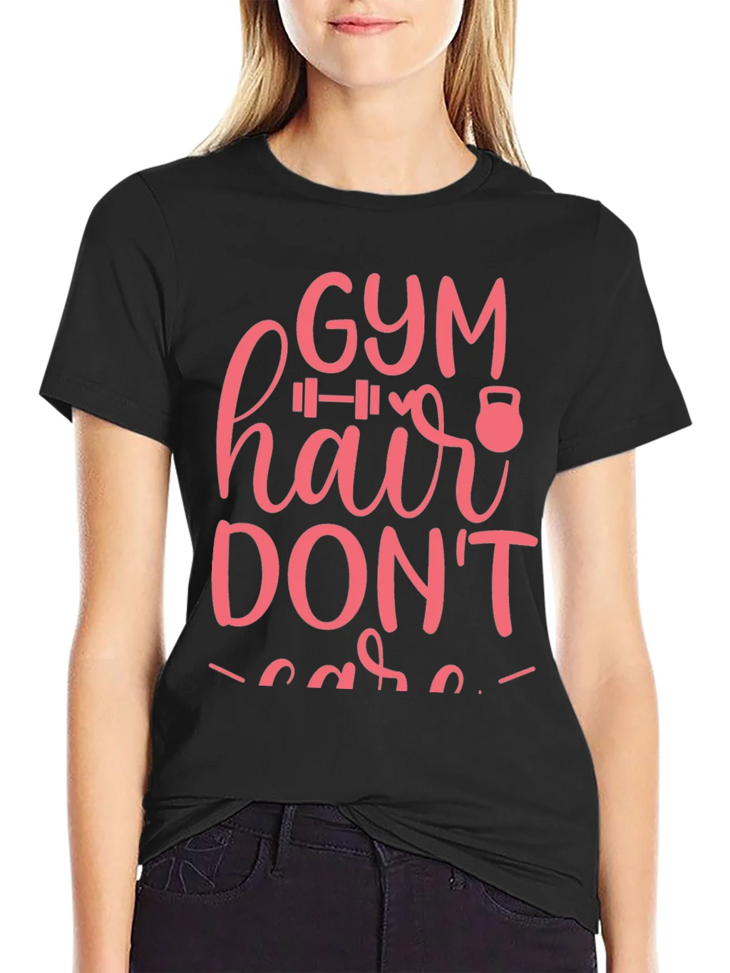 Gym Hair Dont Care T-Shirt Workout Motivation product image 1