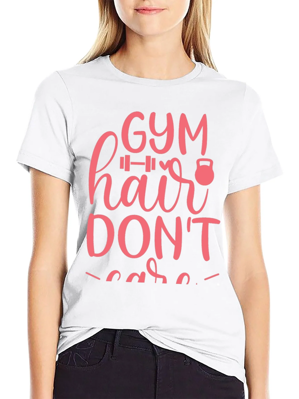 Gym Hair Dont Care T-Shirt Workout Motivation product image 3