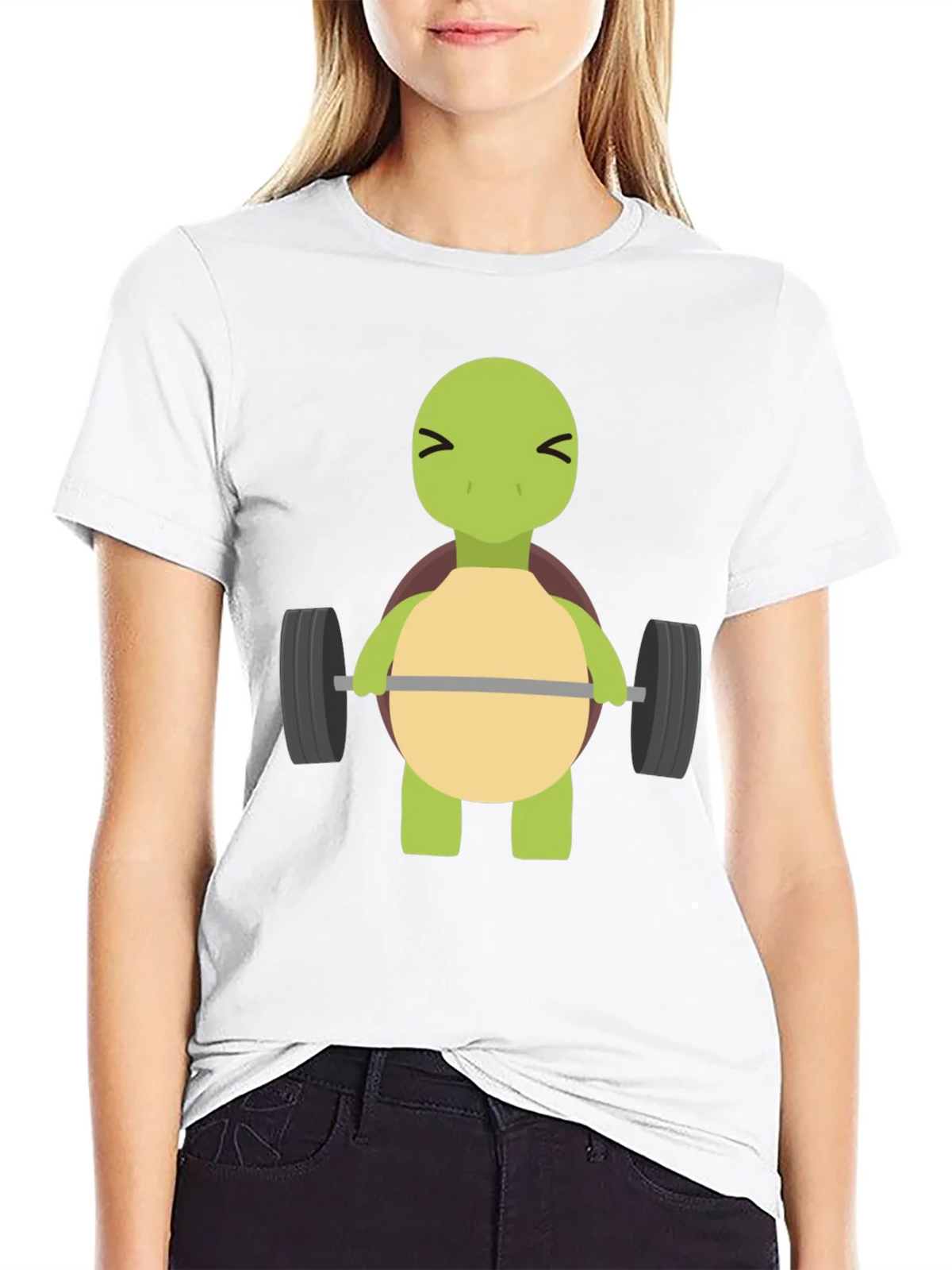 Turtle Lifting Weights T-Shirt - Funny Gym Tee product image 8