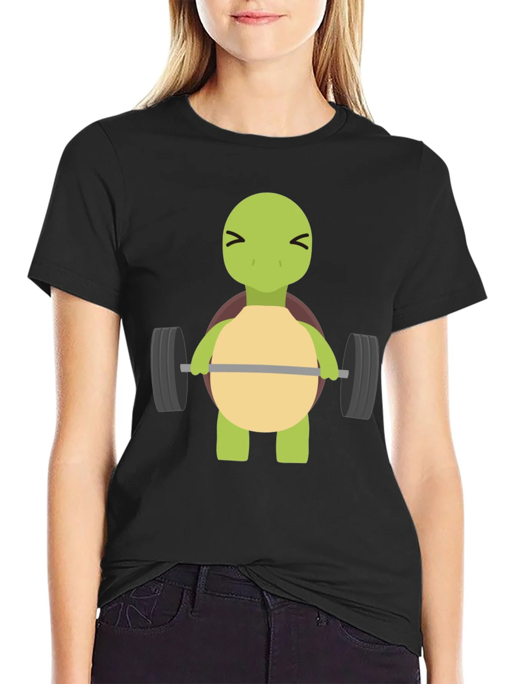 Turtle Lifting Weights T-Shirt - Funny Gym Tee product image 2