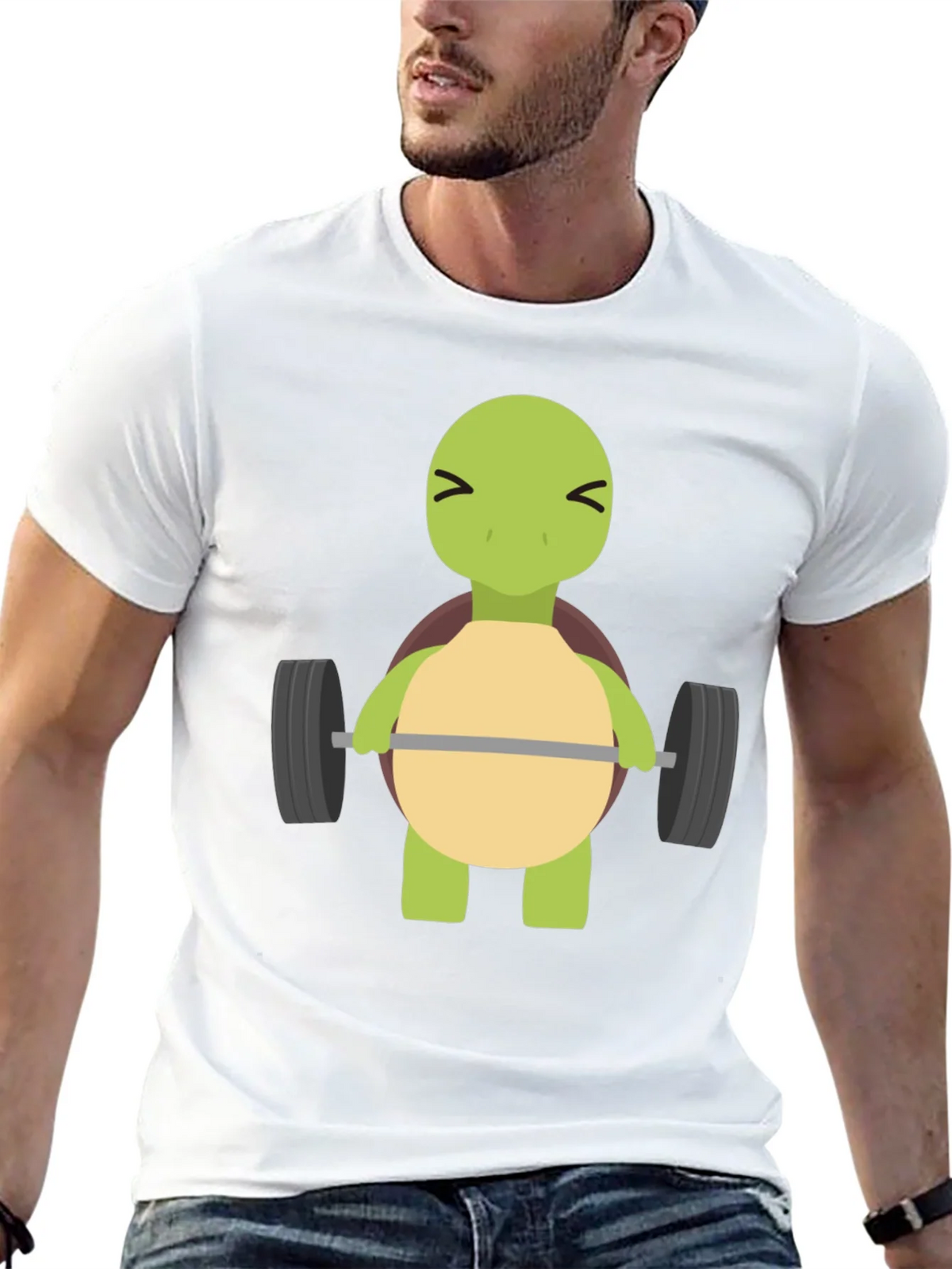 Turtle Lifting Weights T-Shirt - Funny Gym Tee product image 12