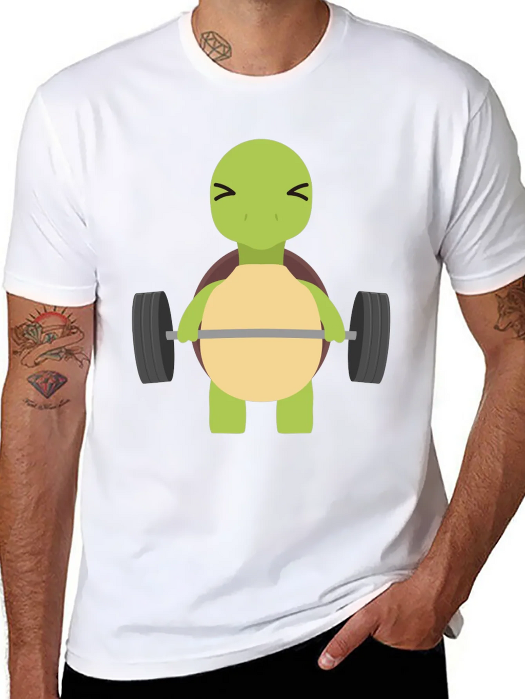 Turtle Lifting Weights T-Shirt - Funny Gym Tee product image 7