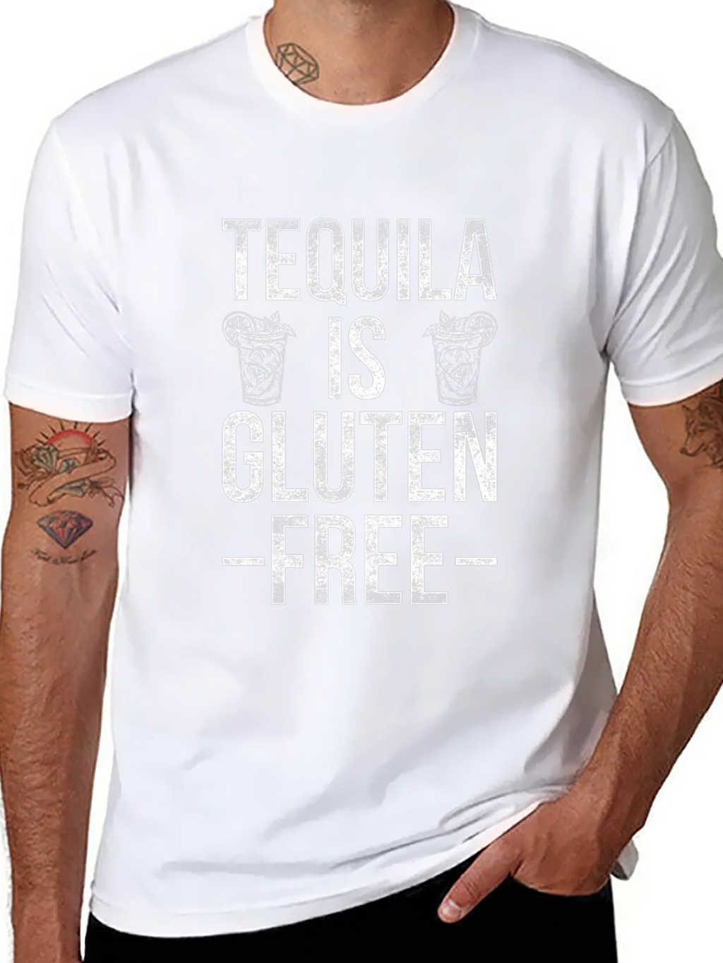 Tequila is Gluten Free Black Graphic Tee product image 7
