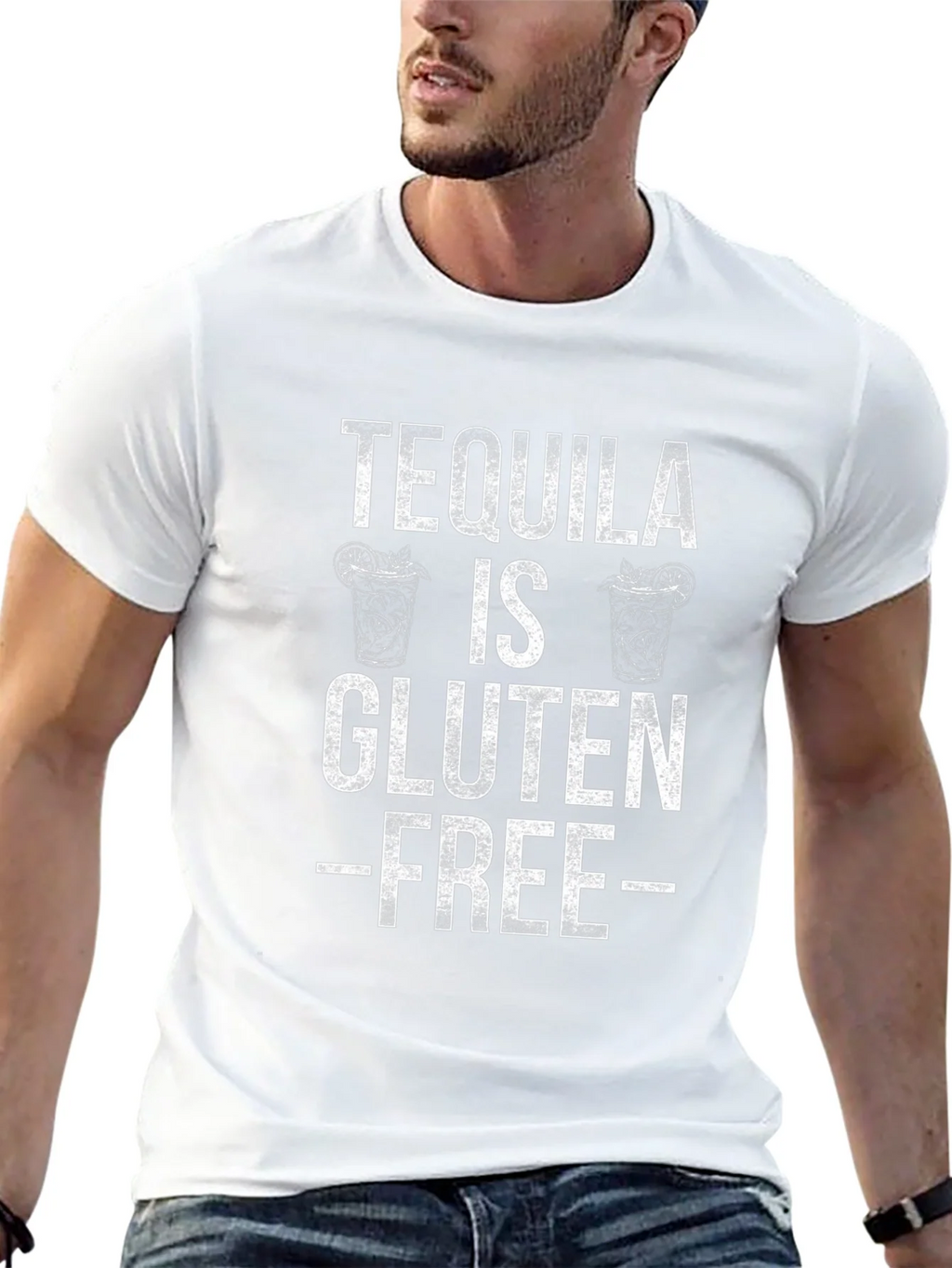 Tequila is Gluten Free Black Graphic Tee product image 12